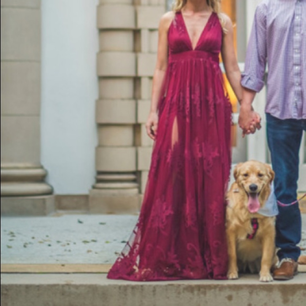Wine Vici Maxi Dress